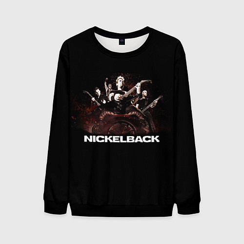 Мужской свитшот Nickelback brutal / 3D-Черный – фото 1