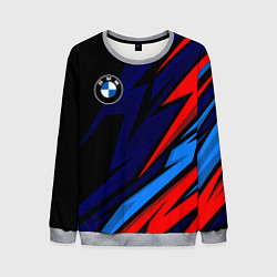 Свитшот мужской BMW - m colors and black, цвет: 3D-меланж