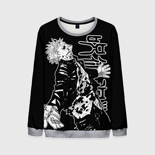 Мужской свитшот Сатору годжо - безумие / 3D-Меланж – фото 1