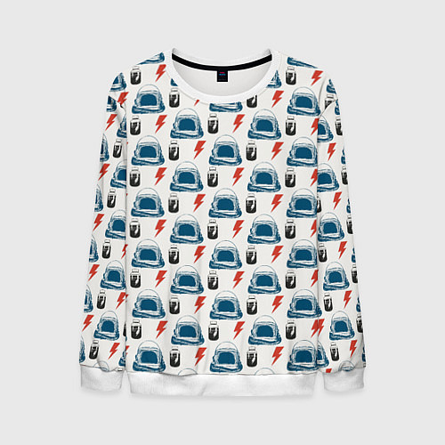 Мужской свитшот Майор том космический узор / 3D-Белый – фото 1