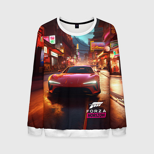 Мужской свитшот Forza Horizon Tokio / 3D-Белый – фото 1
