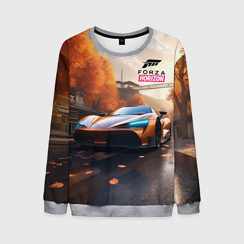 Мужской свитшот Forza Horison осенний пейзаж / 3D-Меланж – фото 1