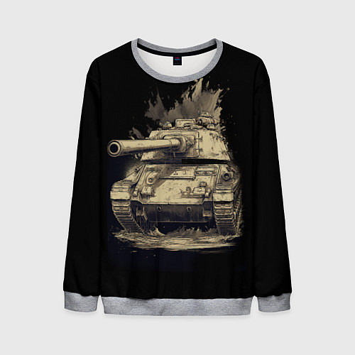 Мужской свитшот Русский танк т54 / 3D-Меланж – фото 1