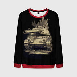 Свитшот мужской Русский танк т54, цвет: 3D-красный