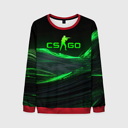 Свитшот мужской CSGO neon green logo, цвет: 3D-красный