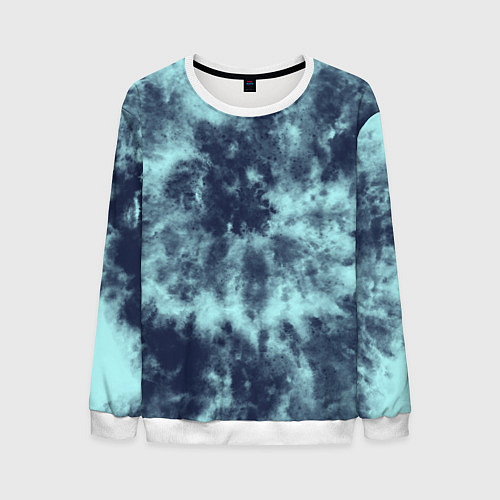 Мужской свитшот Tie-Dye дизайн / 3D-Белый – фото 1