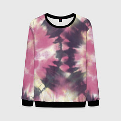 Свитшот мужской Tie-Dye дизайн, цвет: 3D-черный
