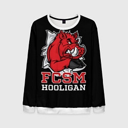 Свитшот мужской FCSM hooligan, цвет: 3D-белый