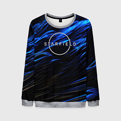 Мужской свитшот Starfield logo blue background