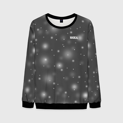 Мужской свитшот Волшебный серый абстракция / 3D-Черный – фото 1