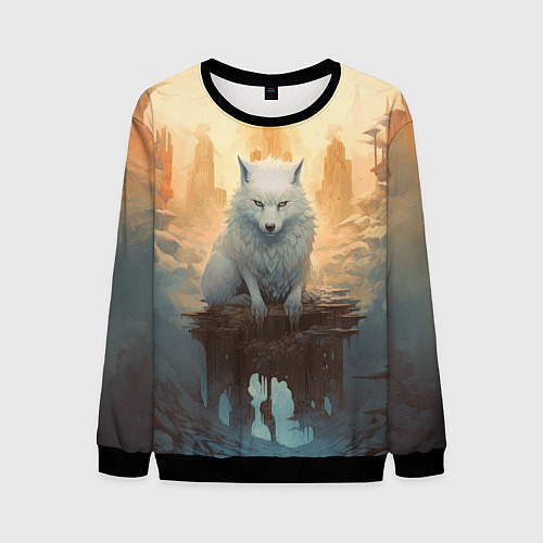 Мужской свитшот Великий волк Сиф / 3D-Черный – фото 1