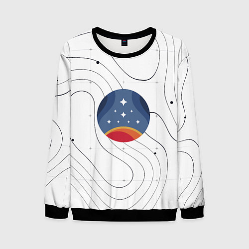 Мужской свитшот Эмблема созвездия / 3D-Черный – фото 1