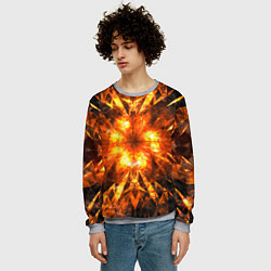 Свитшот мужской Fire abstract, цвет: 3D-меланж — фото 2