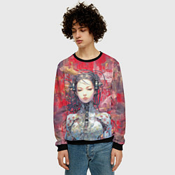 Свитшот мужской Боевая девушка-оператор мехов, цвет: 3D-черный — фото 2