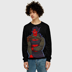 Свитшот мужской Карлах - Baldurs gate 3, цвет: 3D-черный — фото 2