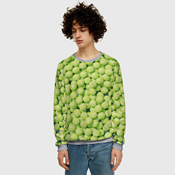 Свитшот мужской Узор из теннисных мячей, цвет: 3D-меланж — фото 2