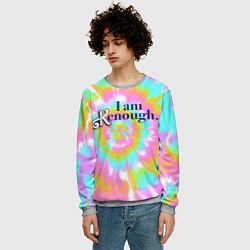 Свитшот мужской I am Kenough - retro tie-dye, цвет: 3D-меланж — фото 2