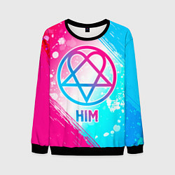 Мужской свитшот HIM neon gradient style