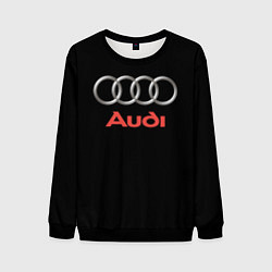 Свитшот мужской Audi sport на чёрном, цвет: 3D-черный