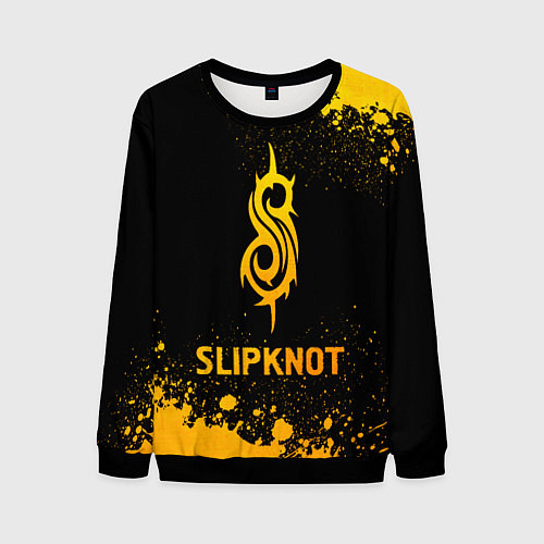 Мужской свитшот Slipknot - gold gradient / 3D-Черный – фото 1
