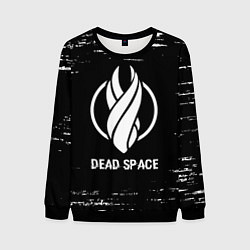 Свитшот мужской Dead Space glitch на темном фоне, цвет: 3D-черный
