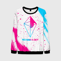 Мужской свитшот No Mans Sky neon gradient style