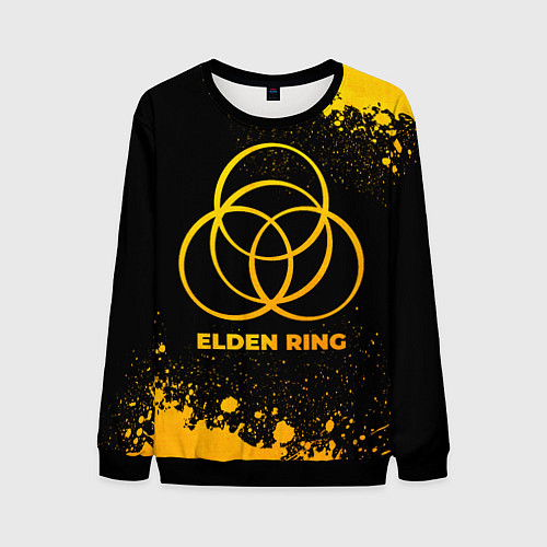 Мужской свитшот Elden Ring - gold gradient / 3D-Черный – фото 1