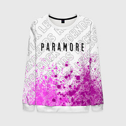 Свитшот мужской Paramore rock legends: символ сверху, цвет: 3D-белый