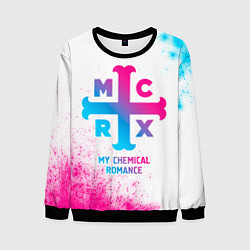 Свитшот мужской My Chemical Romance neon gradient style, цвет: 3D-черный