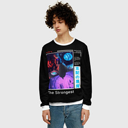 Свитшот мужской Сатору Годжо сильнейший, цвет: 3D-белый — фото 2