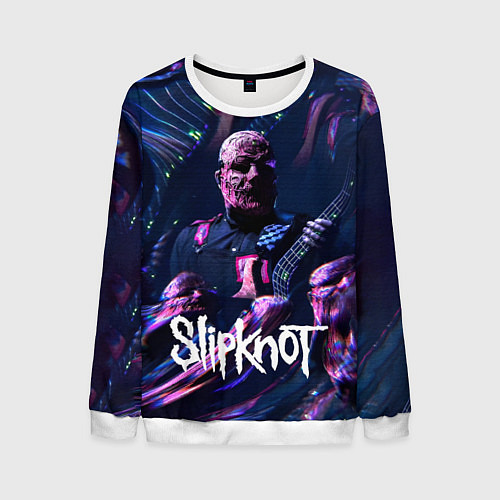 Мужской свитшот Slipknot: guitar / 3D-Белый – фото 1