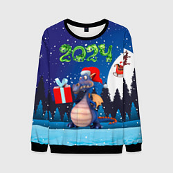 Мужской свитшот Cиний дракон