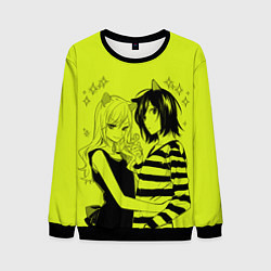 Свитшот мужской Хори и Изуми - Коты, цвет: 3D-черный