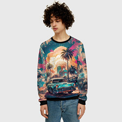 Свитшот мужской Атомная поездка на машине, цвет: 3D-черный — фото 2