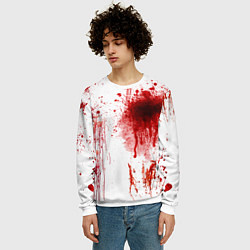 Свитшот мужской Брызги крови, цвет: 3D-белый — фото 2
