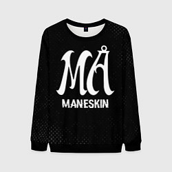 Свитшот мужской Maneskin glitch на темном фоне, цвет: 3D-черный