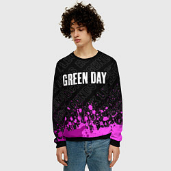 Свитшот мужской Green Day rock legends посередине, цвет: 3D-черный — фото 2