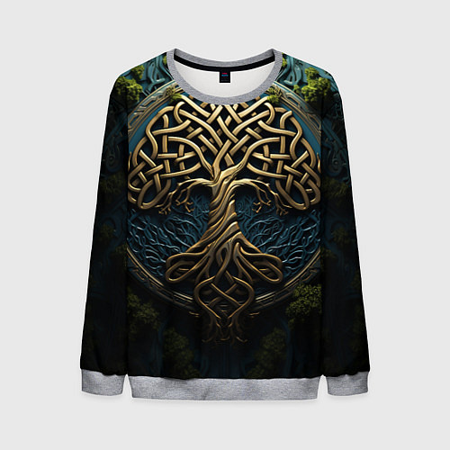 Мужской свитшот Кельты: древо жизни / 3D-Меланж – фото 1
