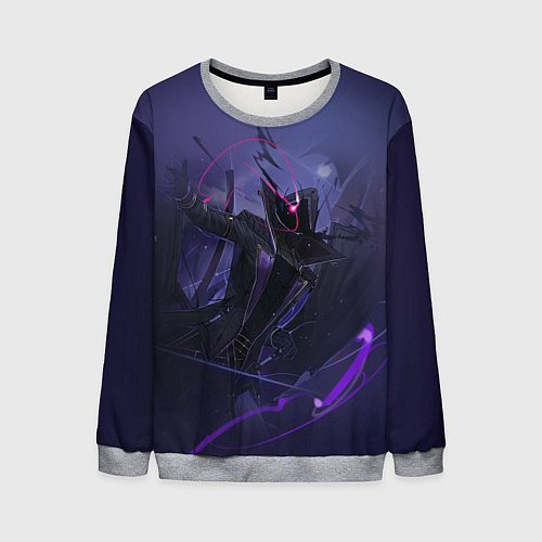 Мужской свитшот Восхождение в тени - слизь / 3D-Меланж – фото 1