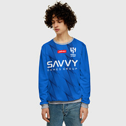 Свитшот мужской Неймар форма Аль-Хиляль 23-24 домашняя, цвет: 3D-меланж — фото 2