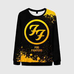 Свитшот мужской Foo Fighters - gold gradient, цвет: 3D-черный