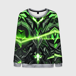 Мужской свитшот Зелёный кибер рыцарь