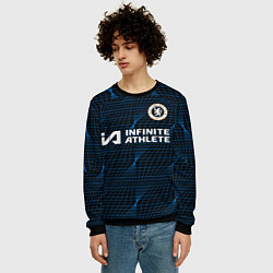 Свитшот мужской ФК Челси форма 23-24 гостевая, цвет: 3D-черный — фото 2