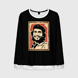 Свитшот мужской Команданте Че Гевара, цвет: 3D-белый