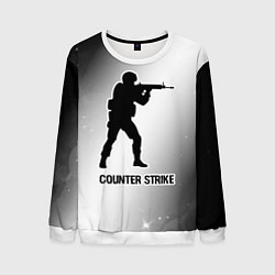 Мужской свитшот Counter Strike glitch на светлом фоне