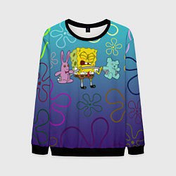 Свитшот мужской Spongebob workout, цвет: 3D-черный
