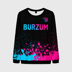 Свитшот мужской Burzum - neon gradient посередине, цвет: 3D-черный