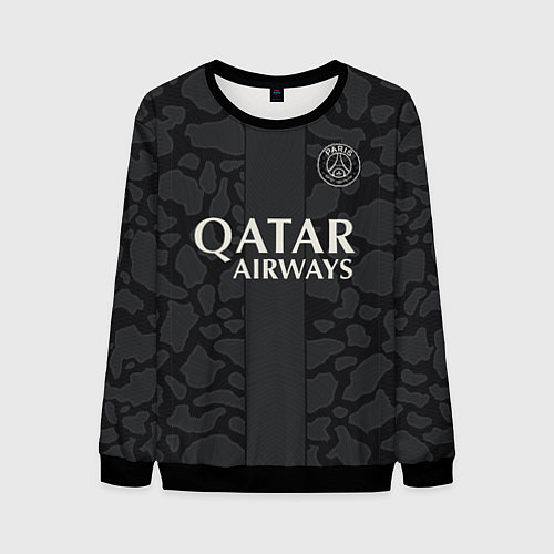 Мужской свитшот Форма ПСЖ 23-24 третья / 3D-Черный – фото 1
