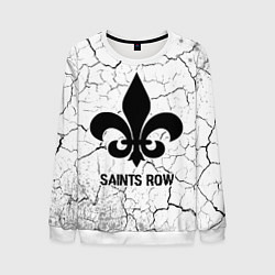 Мужской свитшот Saints Row glitch на светлом фоне