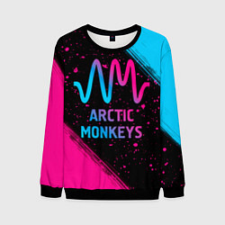 Свитшот мужской Arctic Monkeys - neon gradient, цвет: 3D-черный